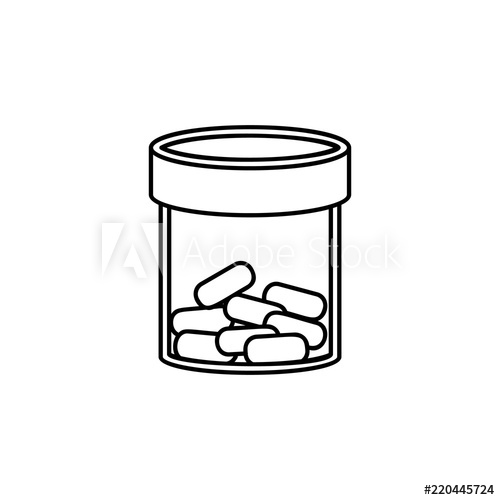 500x500 Transparent Medicine Bottle Line Icon Element Of Medecine Tools