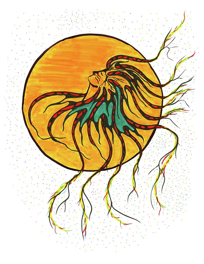 697x900 Medicine Woman Drawing