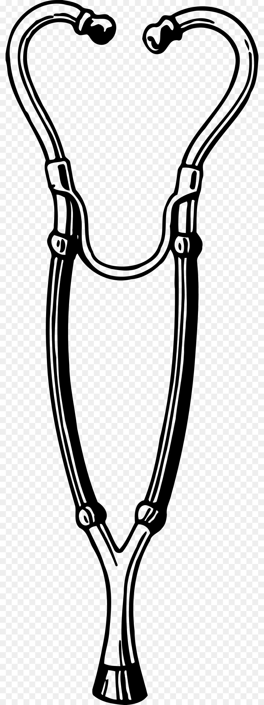 900x2400 Stethoscope, Drawing, Medicine, Transparent Png Image Clipart