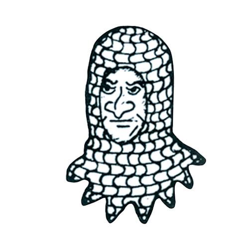 500x500 chainmail coif armor with spikes, medieval body armour for sale