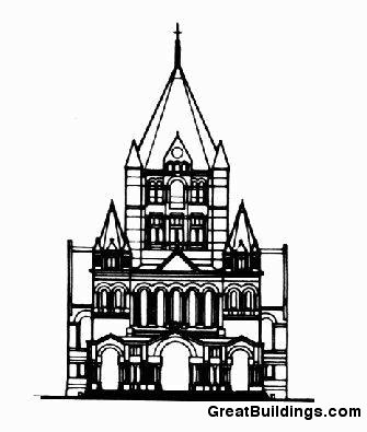 335x395 Great Buildings Drawing