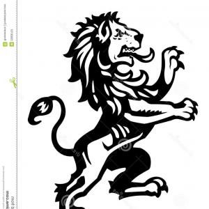 300x300 Medieval Heraldic Emblem Royal Coat Of Arms With Lions Shield