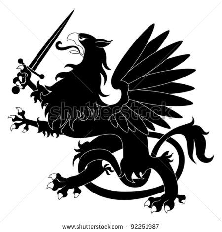 450x470 Griffon Clipart Medieval Dragon