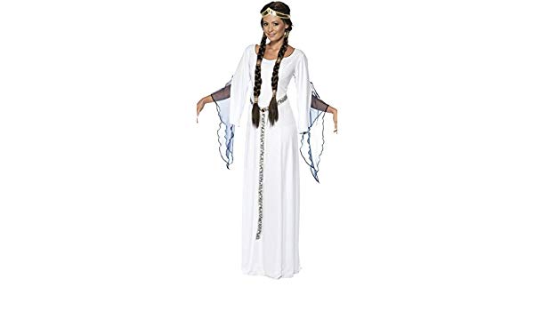 600x350 Ladies White Medieval Maiden Maid Marion Princess Tv Book Day Film