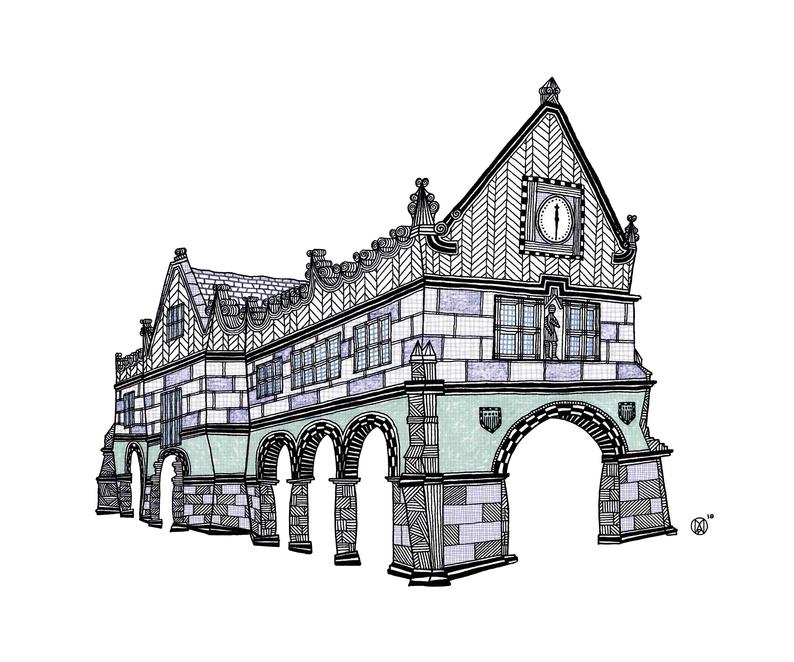 794x662 Free Print Included The Old Market Hall Hand Signed And Etsy