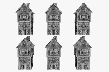 378x252 Lowpoly Medieval Houses