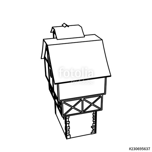 500x500 Medieval House High Stock Image And Royalty Free Vector