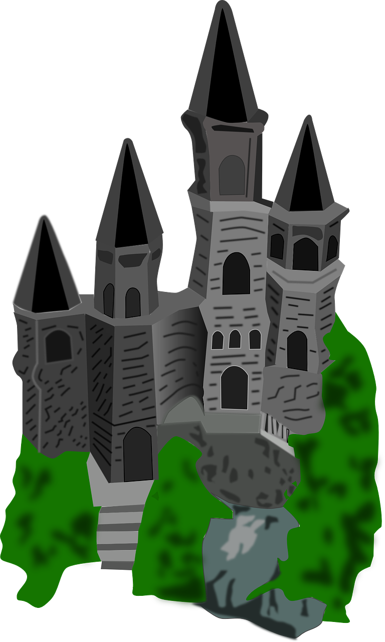 768x1280 Castle, Drawing, Cartoon, Palace, Towers