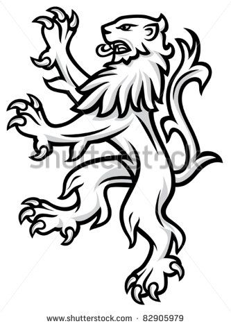333x470 Heraldic Lion Coat Of Arms Lion Tattoo, Lion Design, Leather