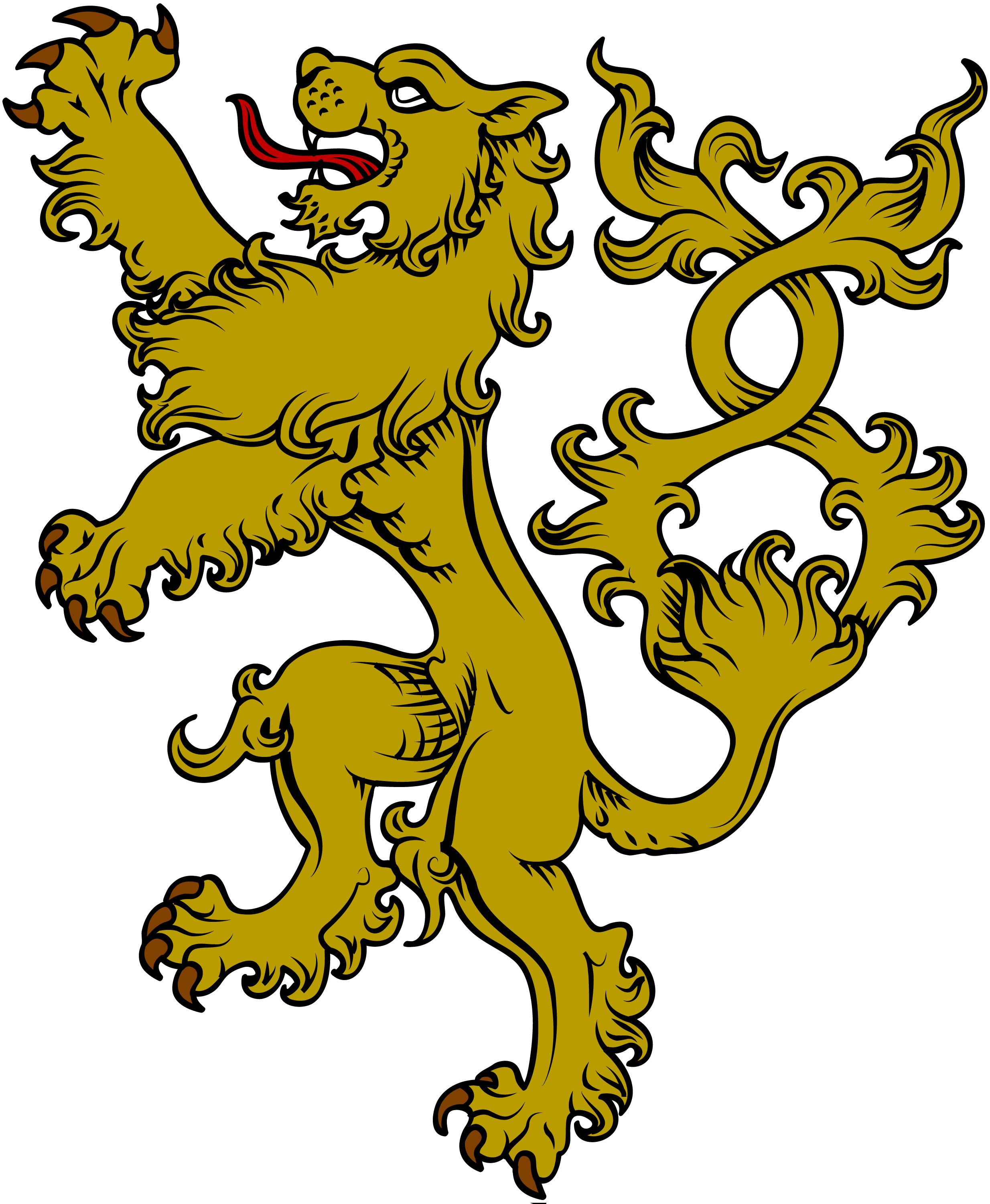 2468x3000 Heraldic Wolf Lion And Rose Crest Tattoo, Lion Drawing