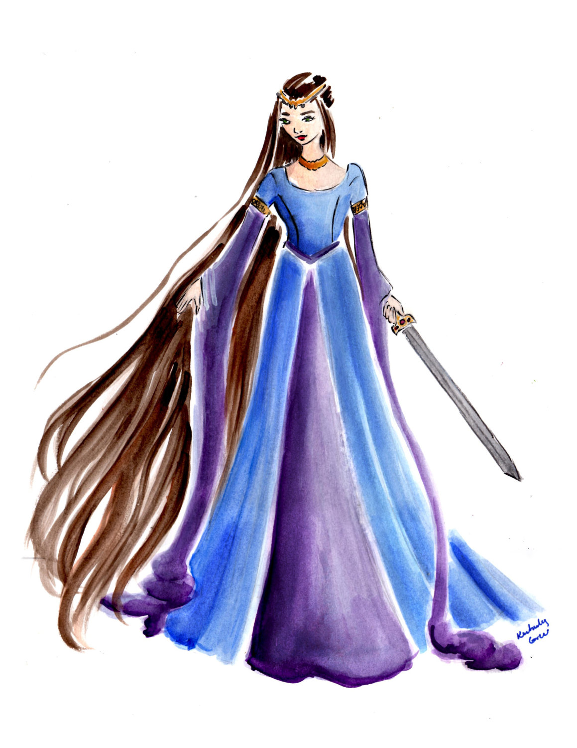 1159x1500 Medieval Maiden Print Print Knights Lady Art Warrior Etsy