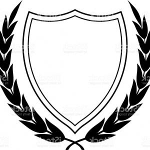 300x300 Medieval Royal Coat Of Arms Shield With Crown And Laurel Wreath