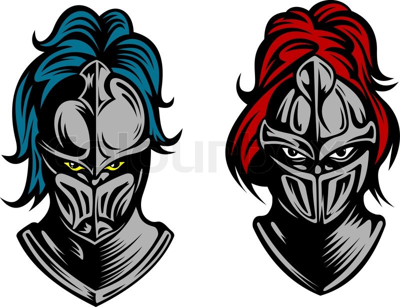 800x614 Heads Of Two Knights In Medieval Stock Vector Colourbox