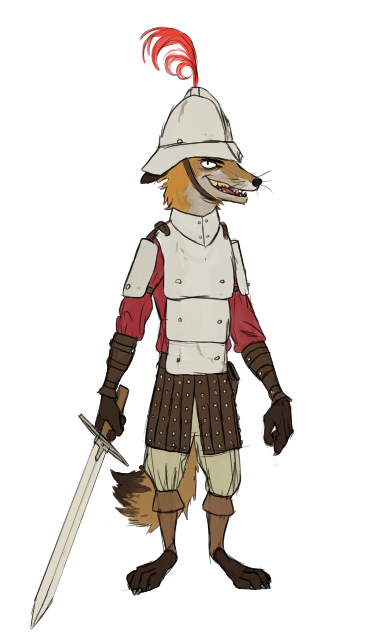 759x1280 Medieval Soldier Fox