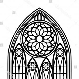 300x300 Stock Photo Vector Hand Drawing Illustration Of Tyn Church In Old