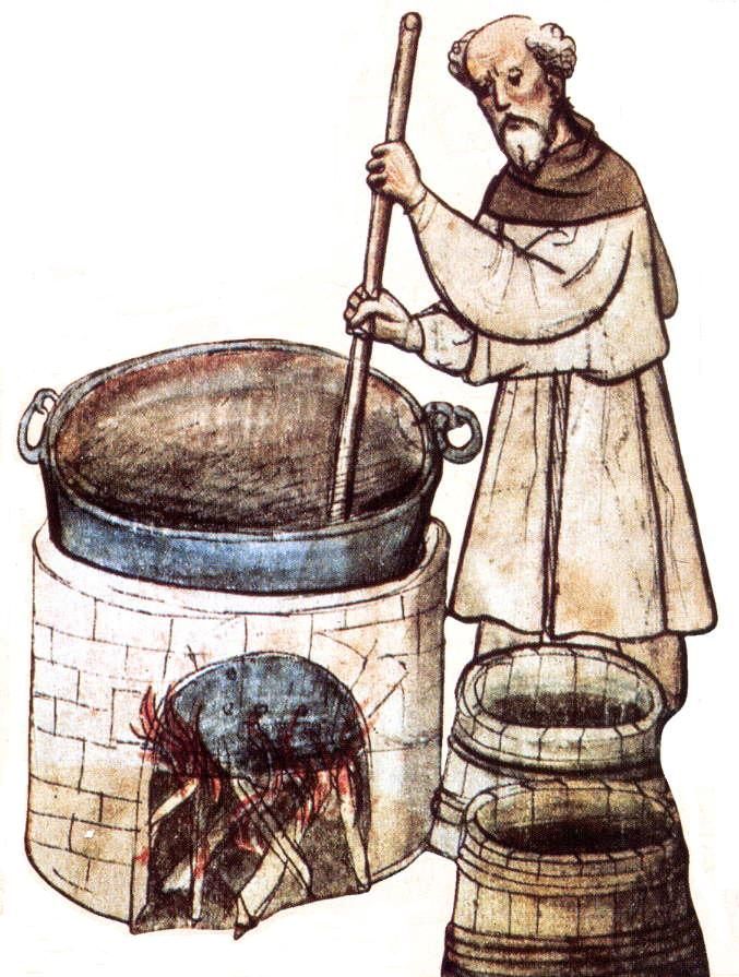 677x895 Monk Brewing Monks And Beer In Medieval Crafts, Brewing