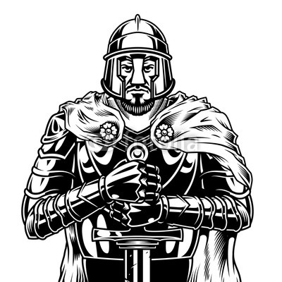 400x400 Vintage Monochrome Medieval Warrior Buy Photos Ap Images