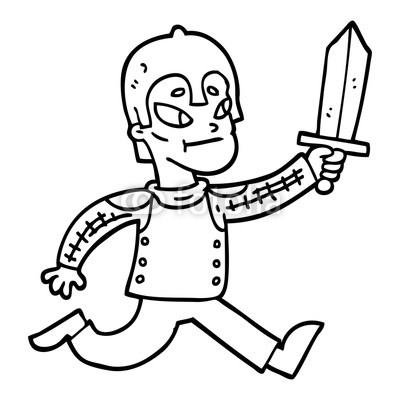 400x400 Black And White Cartoon Medieval Warrior Buy Photos Ap Images