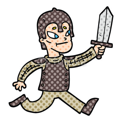 400x400 Comic Book Style Cartoon Medieval Warrior Buy Photos Ap Images