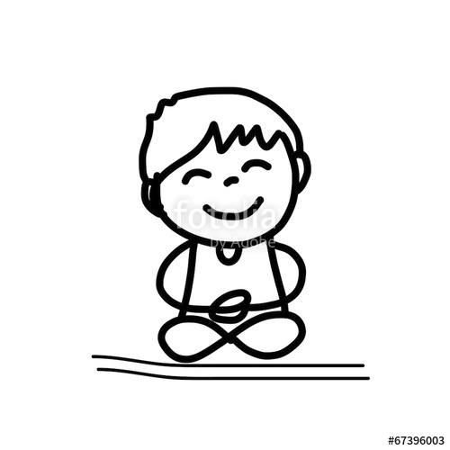 500x500 Hand Drawing Cartoon Meditation Stock Image And Royalty Free