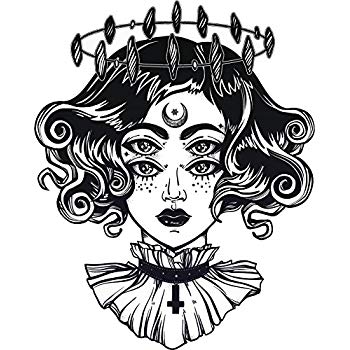350x350 Pretty Medusa Goddess Drawing Vinyl Decal Sticker