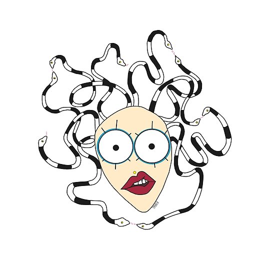550x550 medusa tim burton style posters