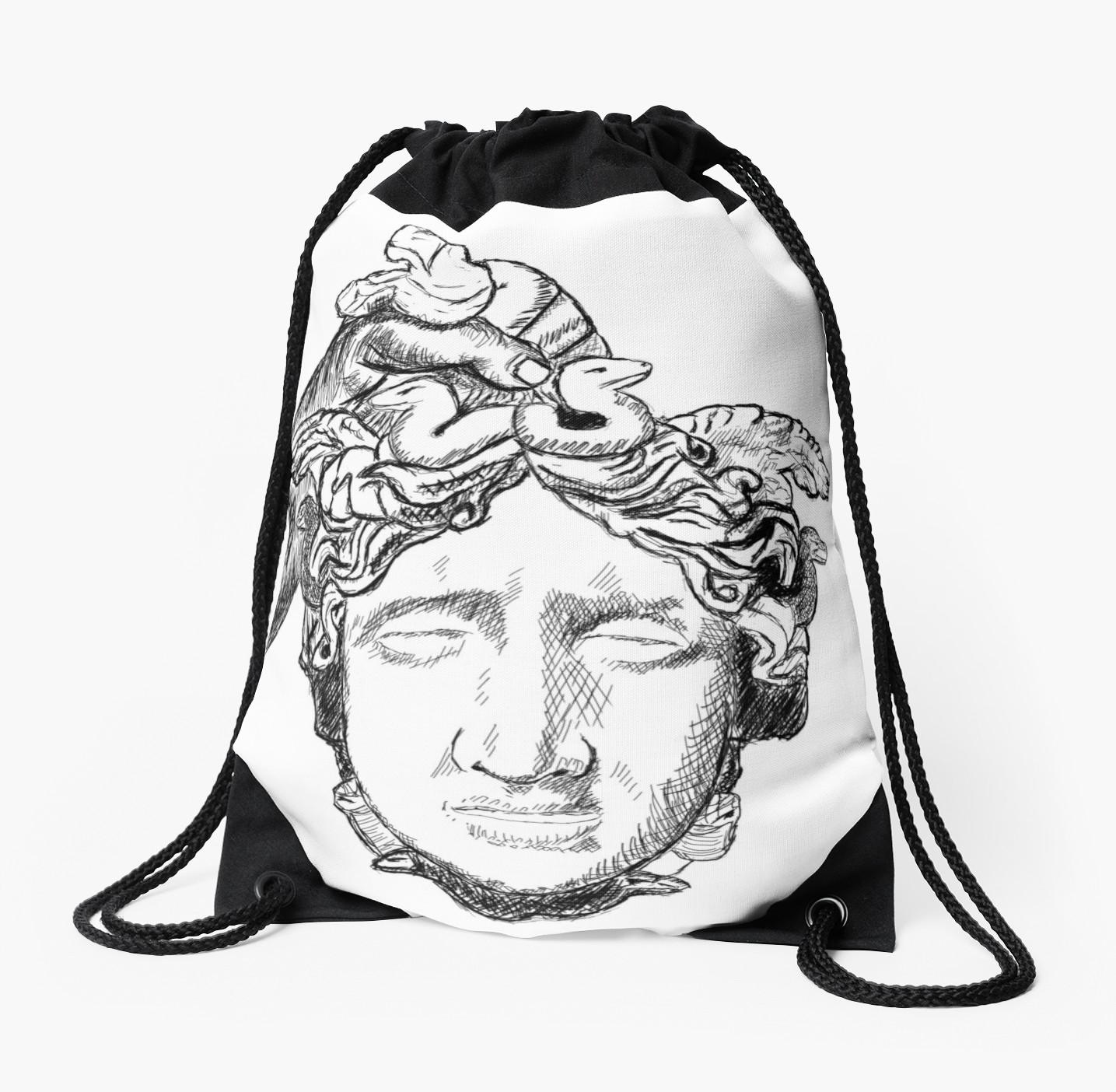 1435x1404 Medusa Head Drawstring Bag