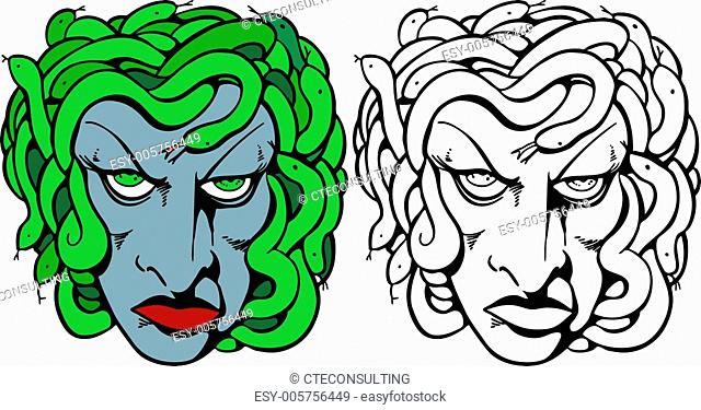 640x375 mythical gorgon medusa head stock photos and images age fotostock