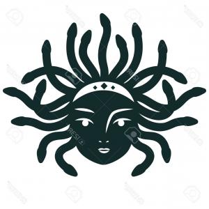 300x300 stock photography head medusa gorgon vector drawing lattice summer