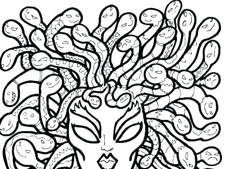 440x330 Printable Medusa Coloring Pages