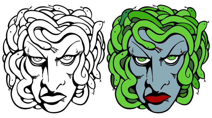 Medusa Line Drawing | Free download on ClipArtMag