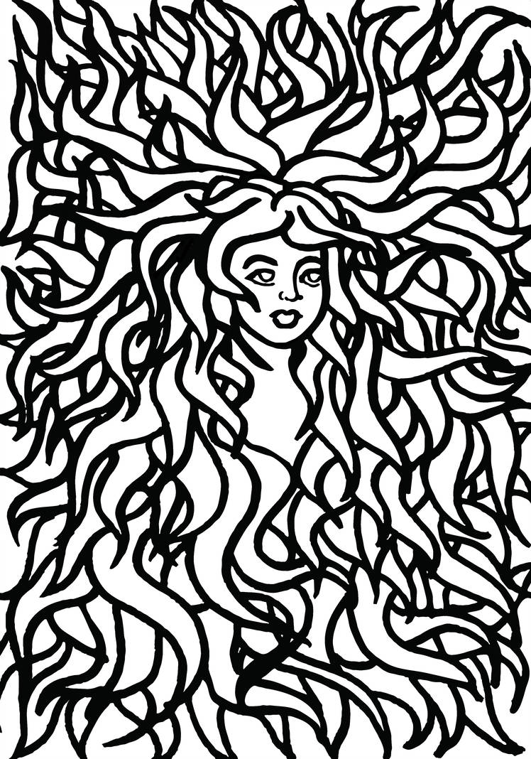 748x1068 Medusa Lineart