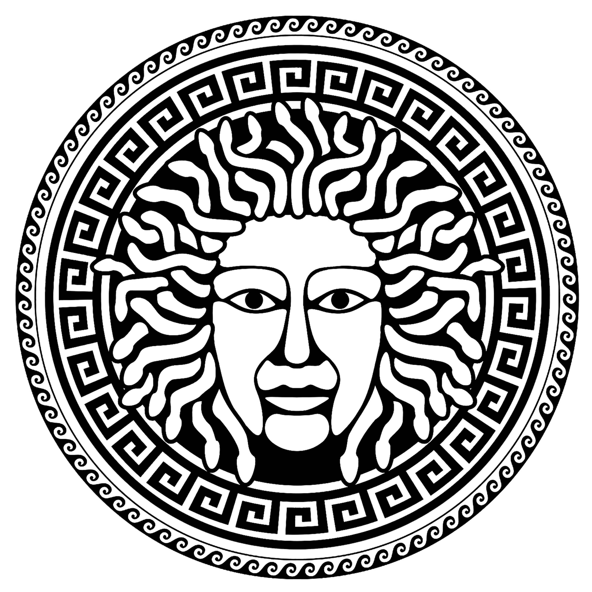 2441x2441 Medusa Greek Circle