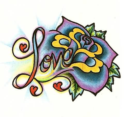 500x454 Stunning Love Tattoo Drawing On Paper