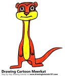 150x150 learn how to draw a cartoon meerkat