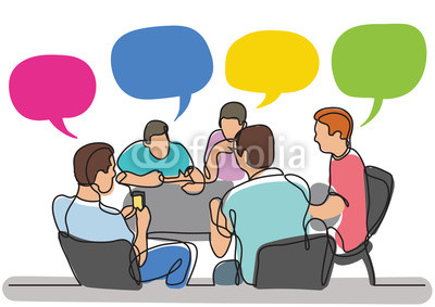 400x283 Continuous Line Drawing Of Team Meeting Buy Photos Ap Images