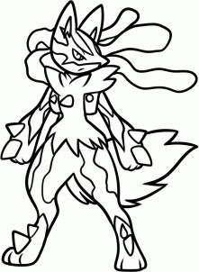 221x302 How To Draw Mega Lucario, Step