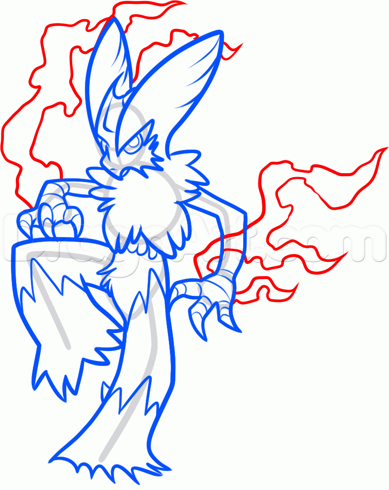 792x999 Step How To Draw Mega Blaziken