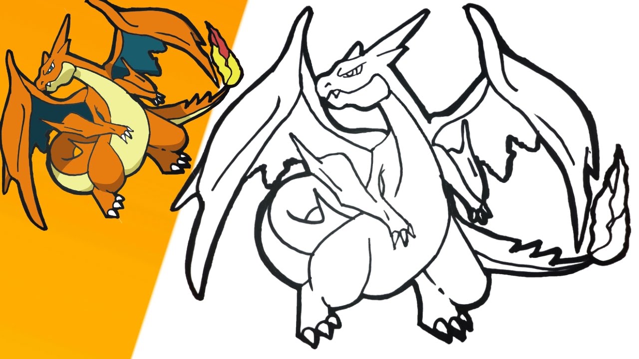 1280x720 como dibujar a mega charizard y paso a paso how to draw mega