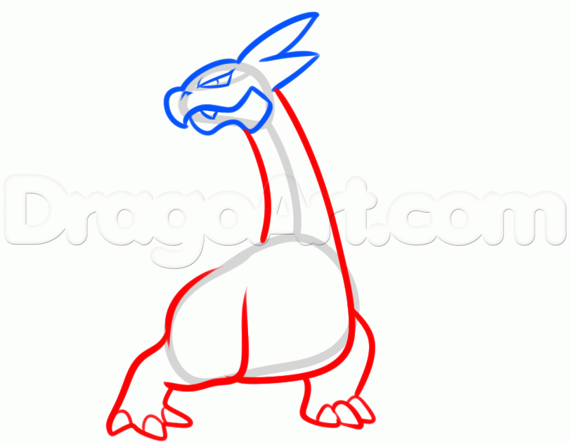 811x629 How To Draw Mega Charizard, Step