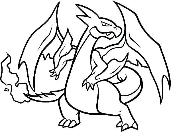 600x465 Mega Charizard Coloring