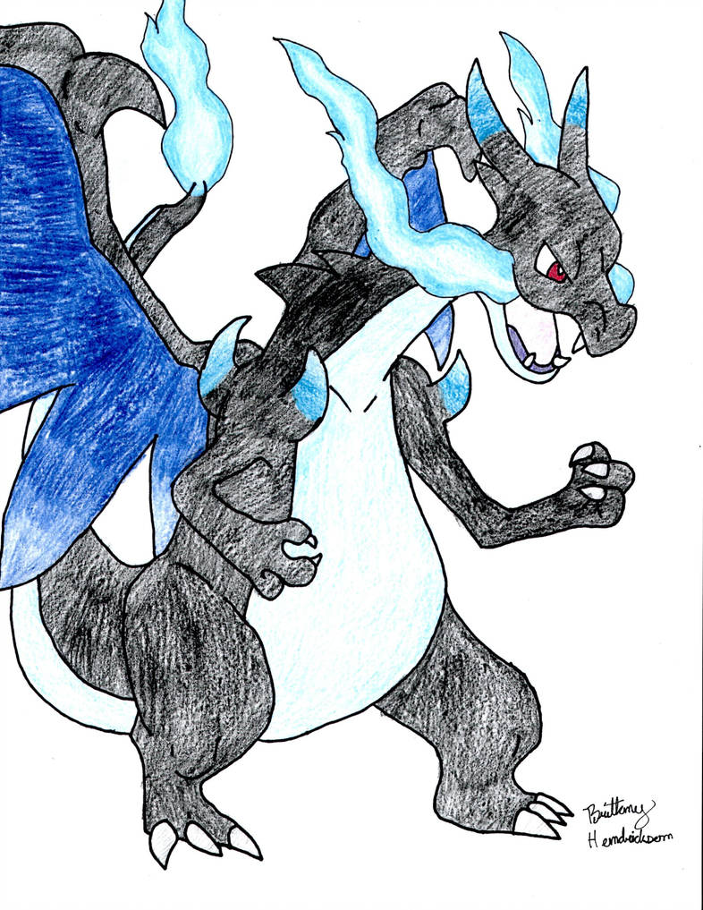 786x1017 Mega Charizard X Drawing