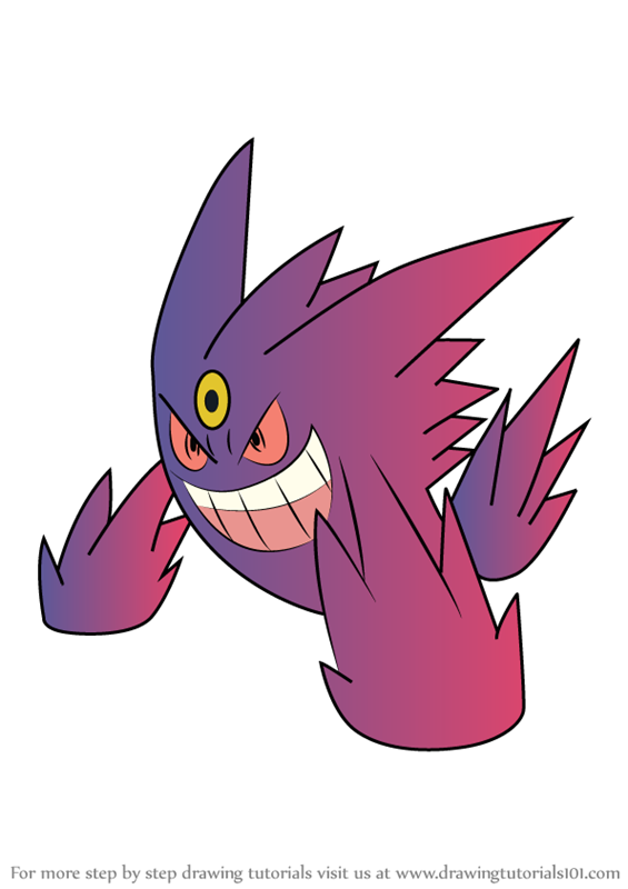 565x800 Learn How To Draw Mega Gengar From Pokemon