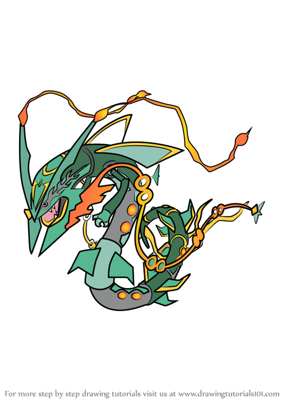 565x800 Learn How To Draw Mega Rayquaza From Pokemon