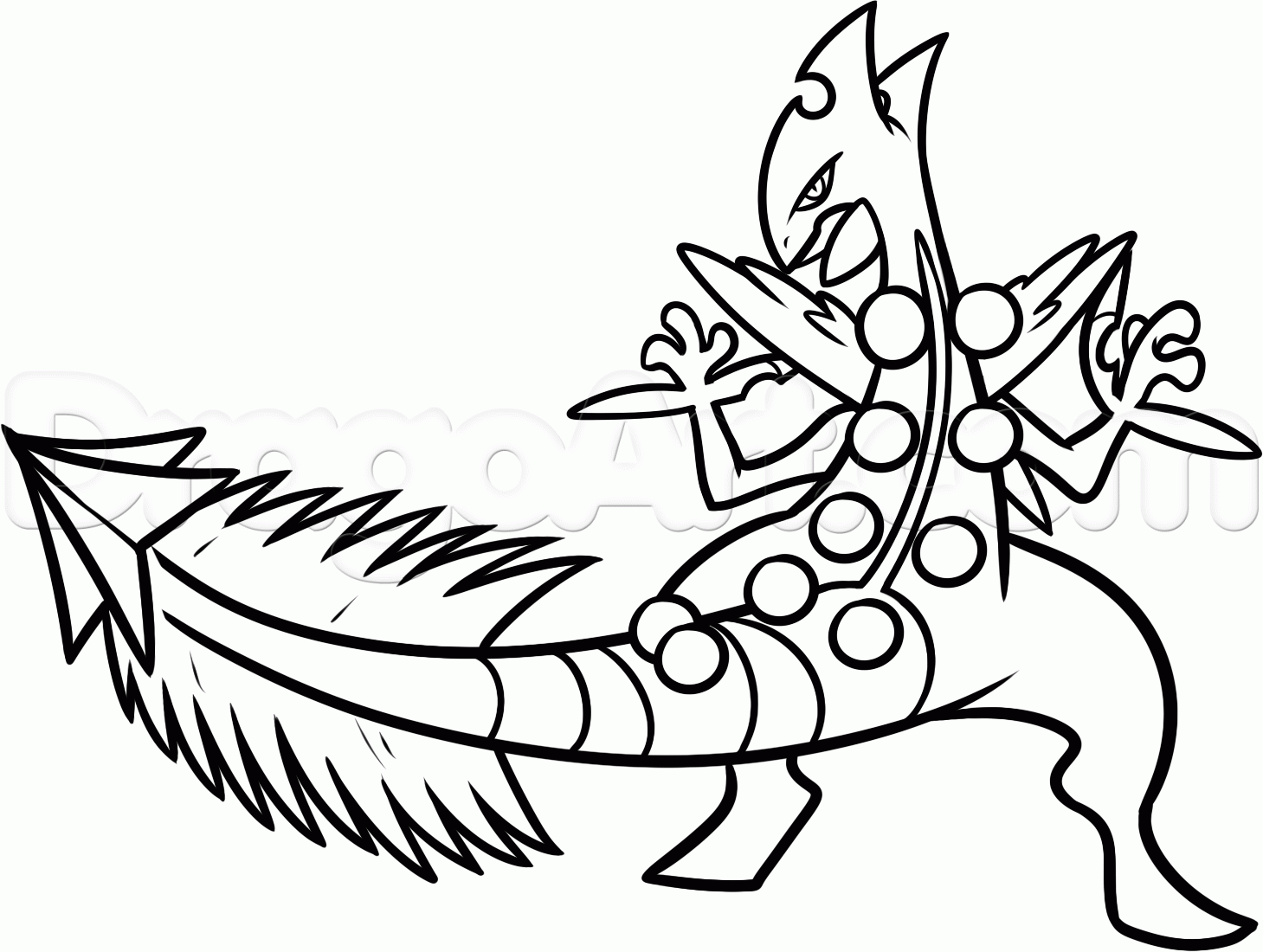 1459x1100 Step How To Draw Mega Skeptile