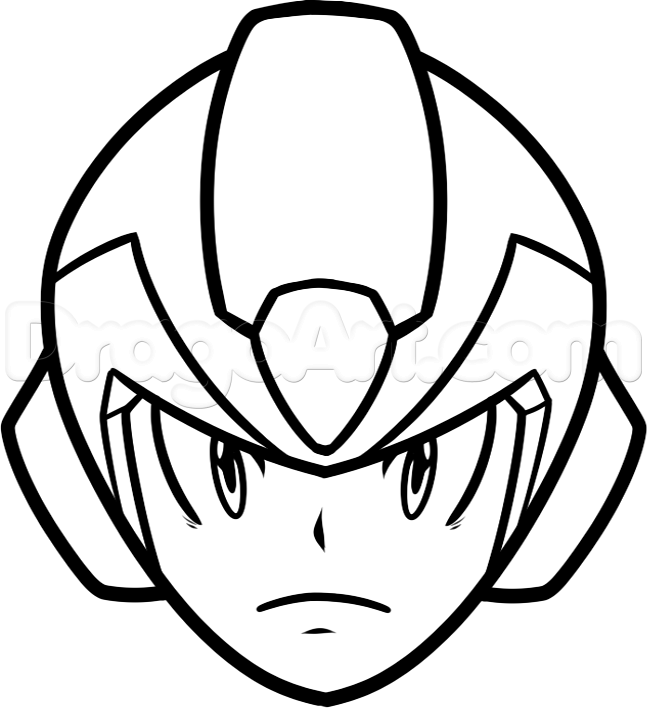 647x708 How To Draw Megaman Easy, Step