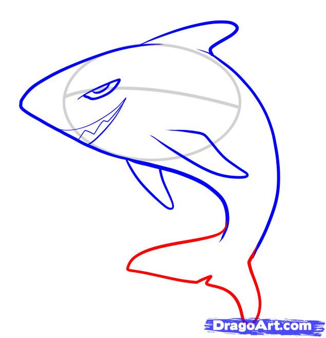 635x658 Step How To Draw A Shark For Kids