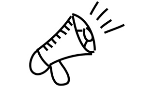 320x180 Megaphone Speaker Animation Illustration Line Drawing Transparent