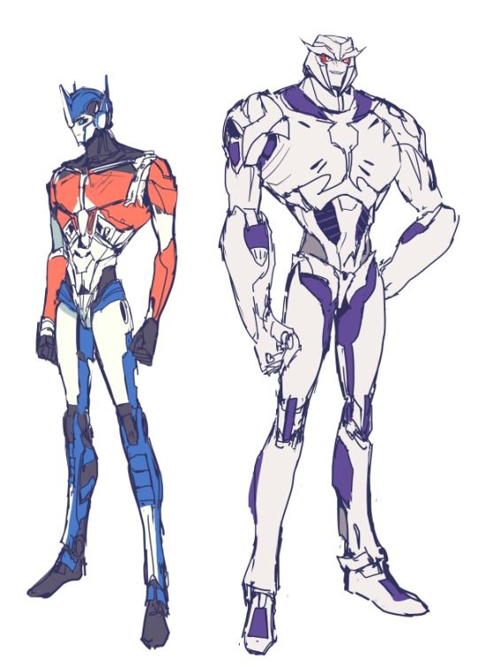 540x753 hella skinny versions of megatron and optimus instead of them