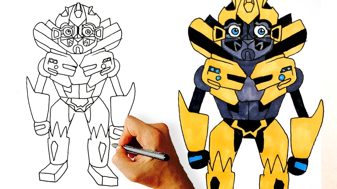 1280x720 How To Draw Bumblebee From Transformers Step